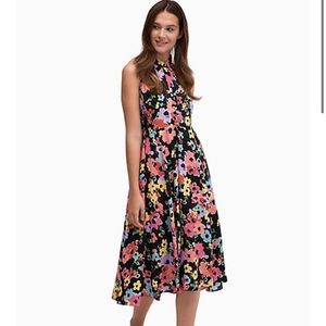 Pre loved 🍷 floral bouquet midi dress Kate ♠️ 6